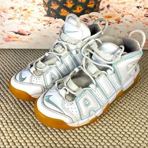 Nike air more uptempo white aqua